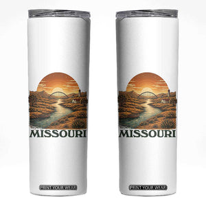 Missouri Outdoors Adventure Skinny Tumbler The Show Me State Souvenir TS12 White Print Your Wear