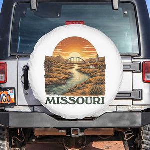 Missouri Outdoors Adventure Spare Tire Cover The Show Me State Souvenir TS12 No hole White Print Your Wear