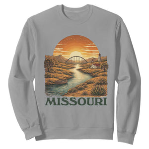 Missouri Outdoors Adventure Sweatshirt The Show Me State Souvenir TS12 Sport Gray Print Your Wear