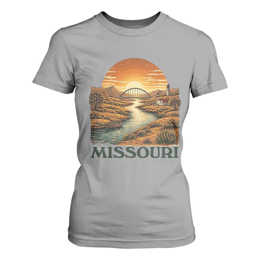 Missouri Outdoors Adventure T Shirt For Women The Show Me State Souvenir TS12 Sport Gray Print Your Wear