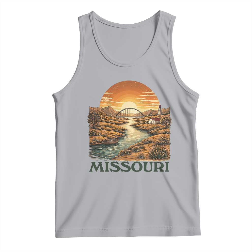 Missouri Outdoors Adventure Tank Top The Show Me State Souvenir TS12 Athletic Heather Print Your Wear