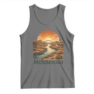 Missouri Outdoors Adventure Tank Top The Show Me State Souvenir TS12 Black Heather Print Your Wear