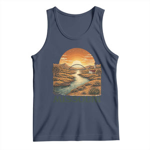 Missouri Outdoors Adventure Tank Top The Show Me State Souvenir TS12 Navy Print Your Wear