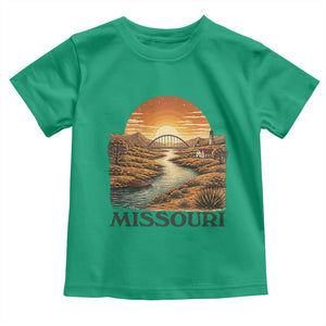 Missouri Outdoors Adventure Toddler T Shirt The Show Me State Souvenir TS12 Irish Green Print Your Wear