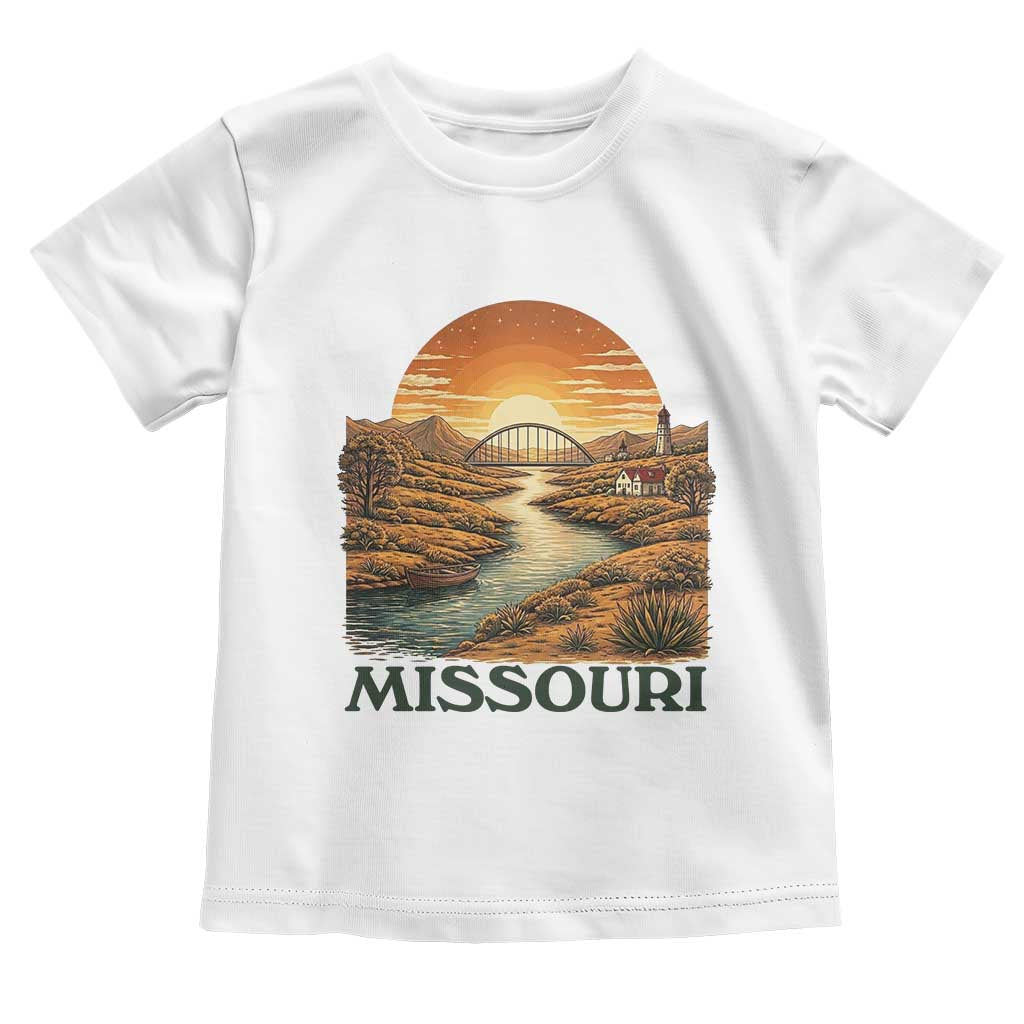 Missouri Outdoors Adventure Toddler T Shirt The Show Me State Souvenir TS12 White Print Your Wear
