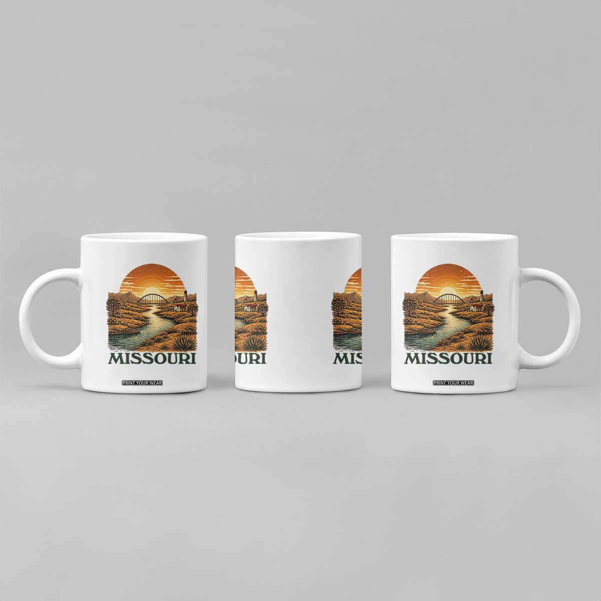 Missouri Outdoors Adventure Coffee Mug The Show Me State Souvenir TS12 Print Your Wear