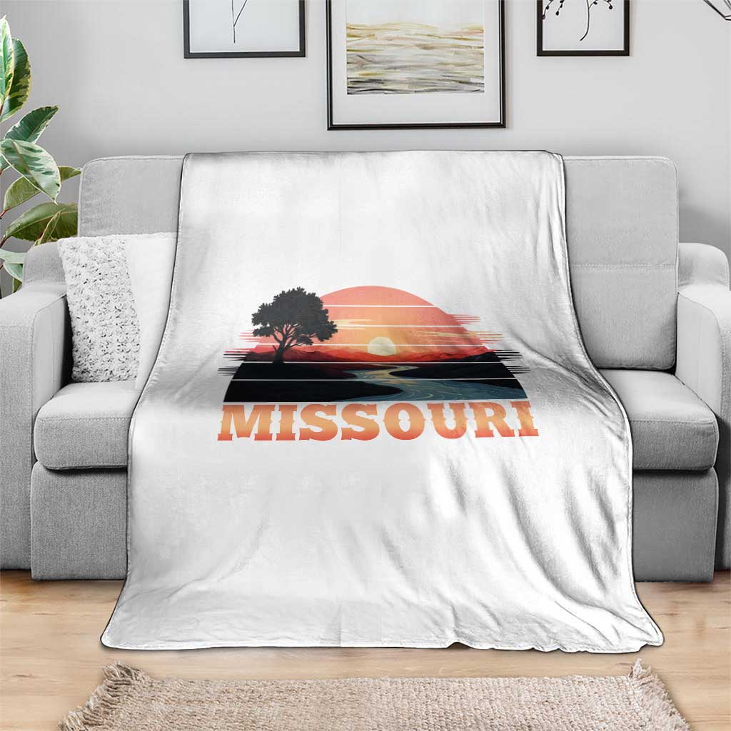 Vintage Missouri Outdoors Throw Blanket Midwest Nature Landscape TS12 Print Your Wear