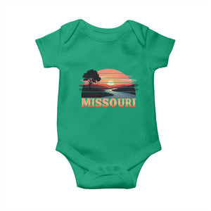 Vintage Missouri Outdoors Baby Onesie Midwest Nature Landscape TS12 Irish Green Print Your Wear