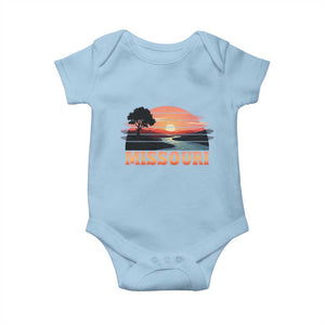 Vintage Missouri Outdoors Baby Onesie Midwest Nature Landscape TS12 Light Blue Print Your Wear