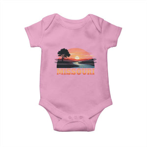 Vintage Missouri Outdoors Baby Onesie Midwest Nature Landscape TS12 Light Pink Print Your Wear