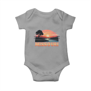 Vintage Missouri Outdoors Baby Onesie Midwest Nature Landscape TS12 Sport Gray Print Your Wear