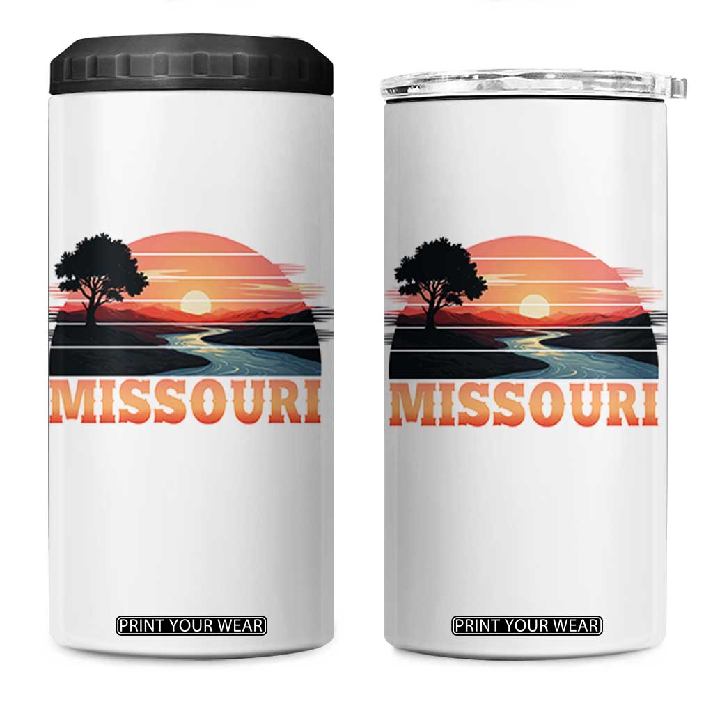Vintage Missouri Outdoors 4 in 1 Can Cooler Tumbler Midwest Nature Landscape TS12 One Size: 16 oz White Print Your Wear