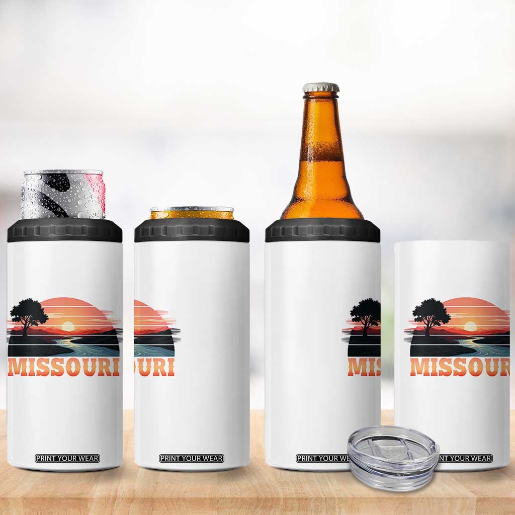 Vintage Missouri Outdoors 4 in 1 Can Cooler Tumbler Midwest Nature Landscape TS12 Print Your Wear