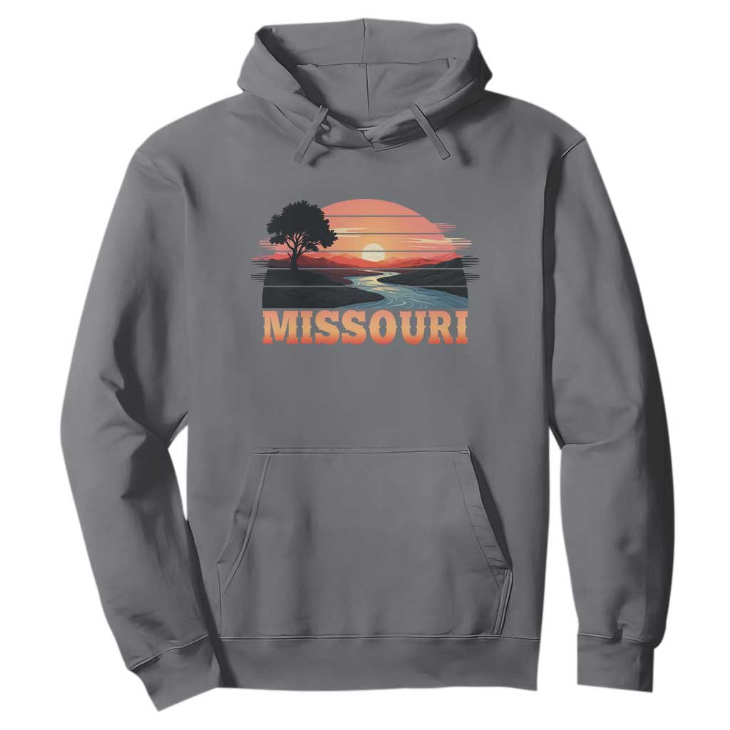 Vintage Missouri Outdoors Hoodie Midwest Nature Landscape TS12 Charcoal Print Your Wear