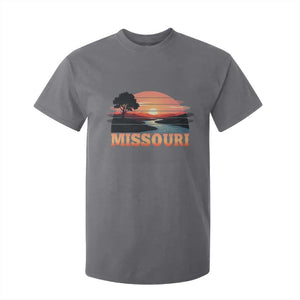 Vintage Missouri Outdoors T Shirt For Kid Midwest Nature Landscape TS12 Charcoal Print Your Wear