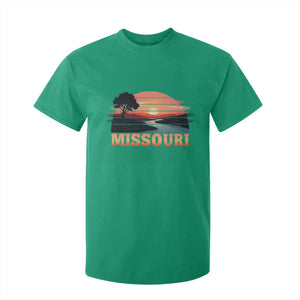 Vintage Missouri Outdoors T Shirt For Kid Midwest Nature Landscape TS12 Irish Green Print Your Wear