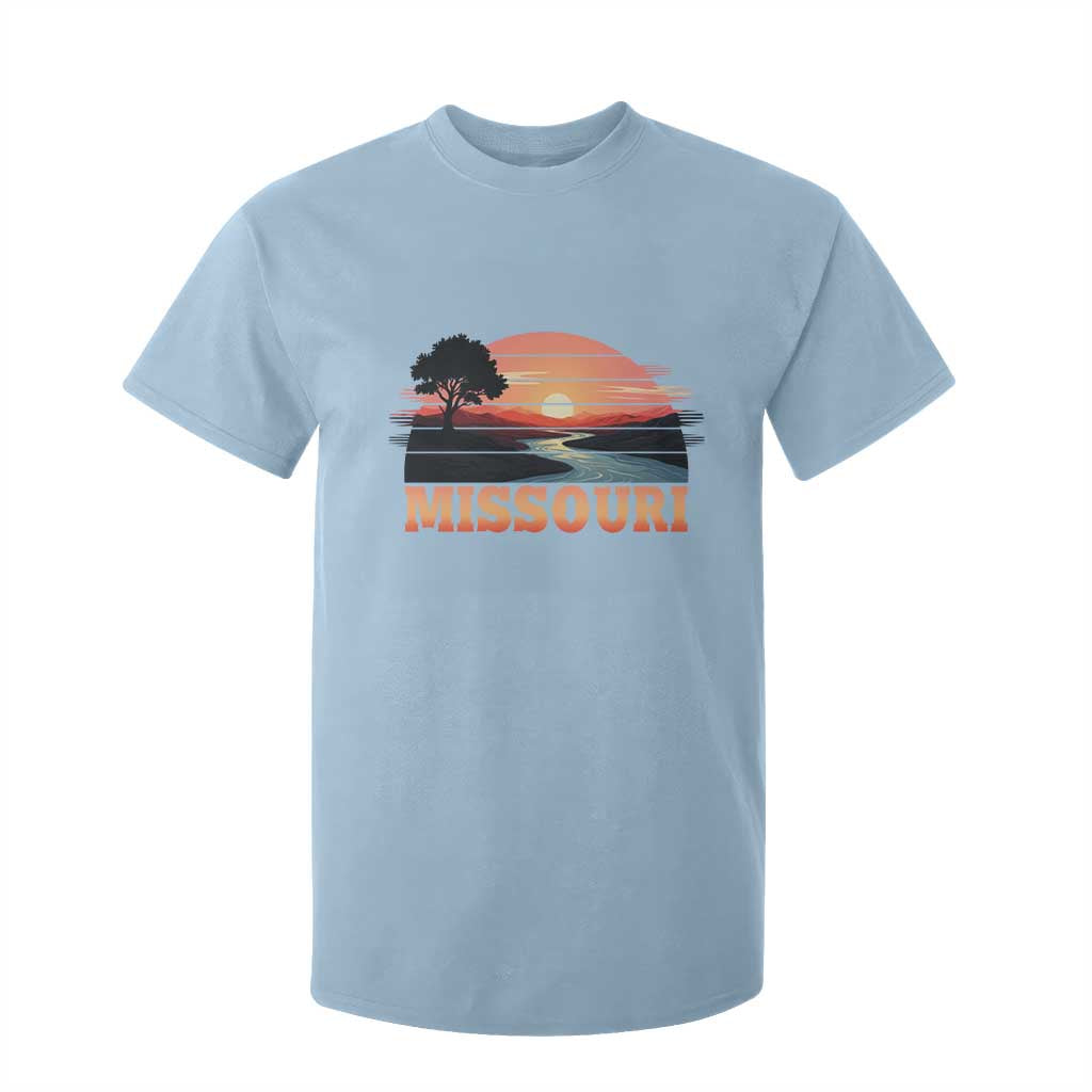 Vintage Missouri Outdoors T Shirt For Kid Midwest Nature Landscape TS12 Light Blue Print Your Wear
