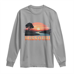 Vintage Missouri Outdoors Long Sleeve Shirt Midwest Nature Landscape TS12 Sport Gray Print Your Wear
