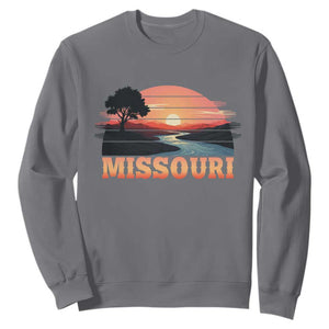 Vintage Missouri Outdoors Sweatshirt Midwest Nature Landscape TS12 Charcoal Print Your Wear