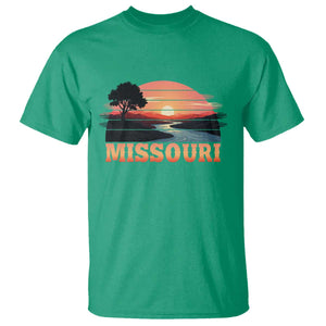 Vintage Missouri Outdoors T Shirt Midwest Nature Landscape TS12 Irish Green Print Your Wear