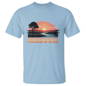Vintage Missouri Outdoors T Shirt Midwest Nature Landscape TS12 Light Blue Print Your Wear