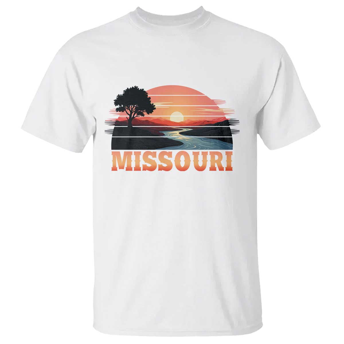 Vintage Missouri Outdoors T Shirt Midwest Nature Landscape TS12 White Print Your Wear