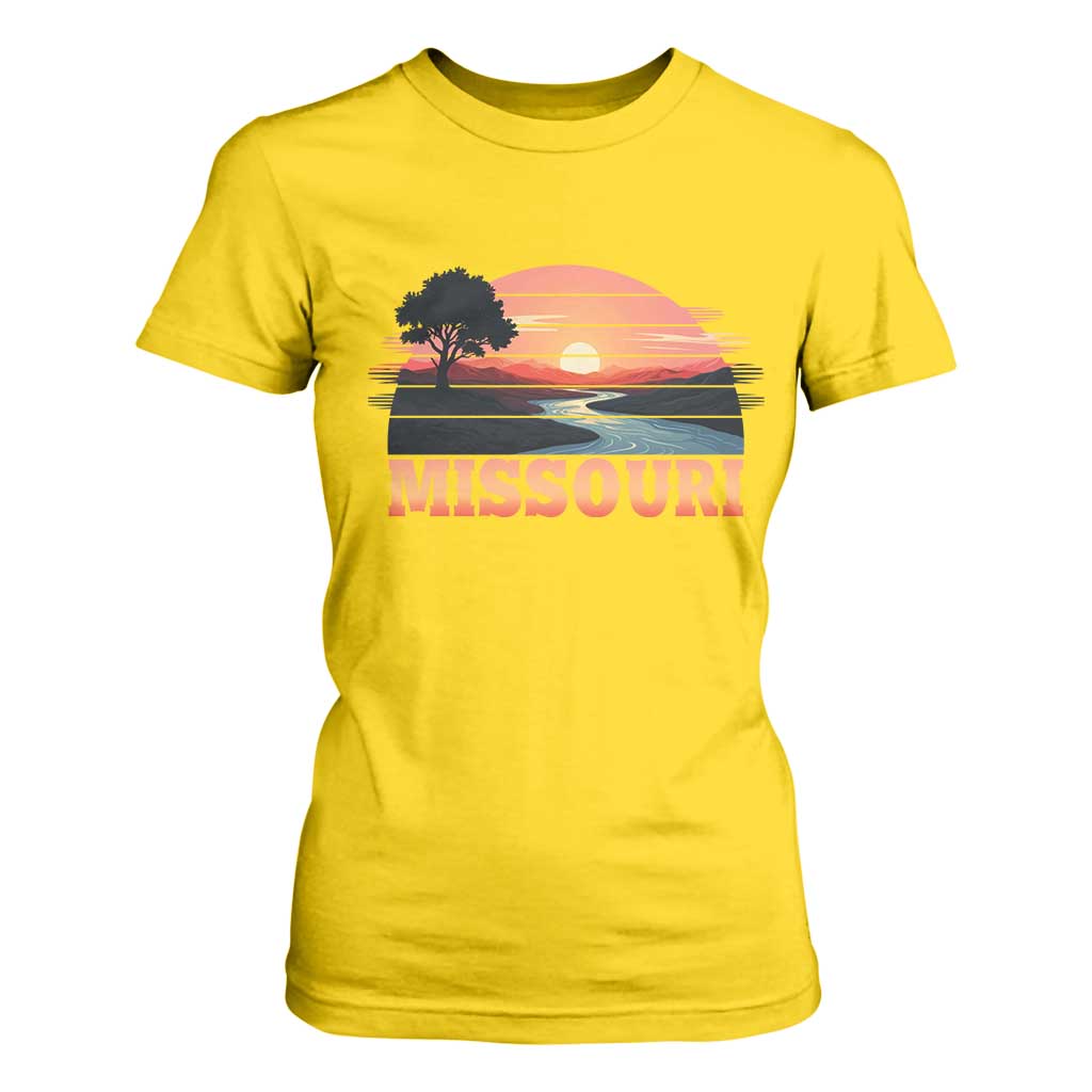 Vintage Missouri Outdoors T Shirt For Women Midwest Nature Landscape TS12 Daisy Print Your Wear