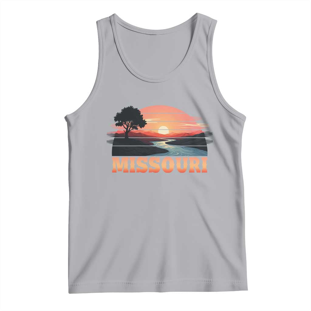 Vintage Missouri Outdoors Tank Top Midwest Nature Landscape TS12 Athletic Heather Print Your Wear