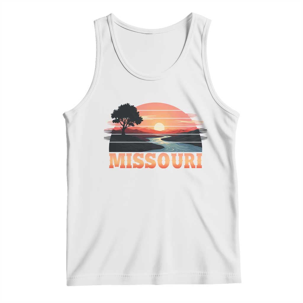 Vintage Missouri Outdoors Tank Top Midwest Nature Landscape TS12 White Print Your Wear