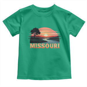 Vintage Missouri Outdoors Toddler T Shirt Midwest Nature Landscape TS12 Irish Green Print Your Wear