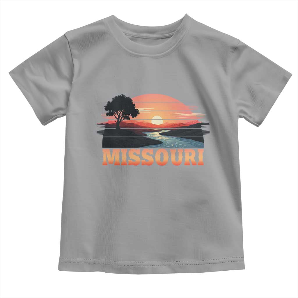 Vintage Missouri Outdoors Toddler T Shirt Midwest Nature Landscape TS12 Sport Gray Print Your Wear