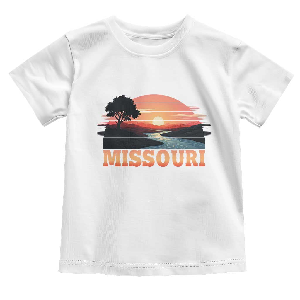 Vintage Missouri Outdoors Toddler T Shirt Midwest Nature Landscape TS12 White Print Your Wear