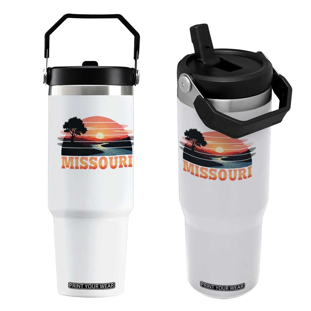 Vintage Missouri Outdoors Flip Straw Tumbler Midwest Nature Landscape TS12 One Size: 30 oz White Print Your Wear