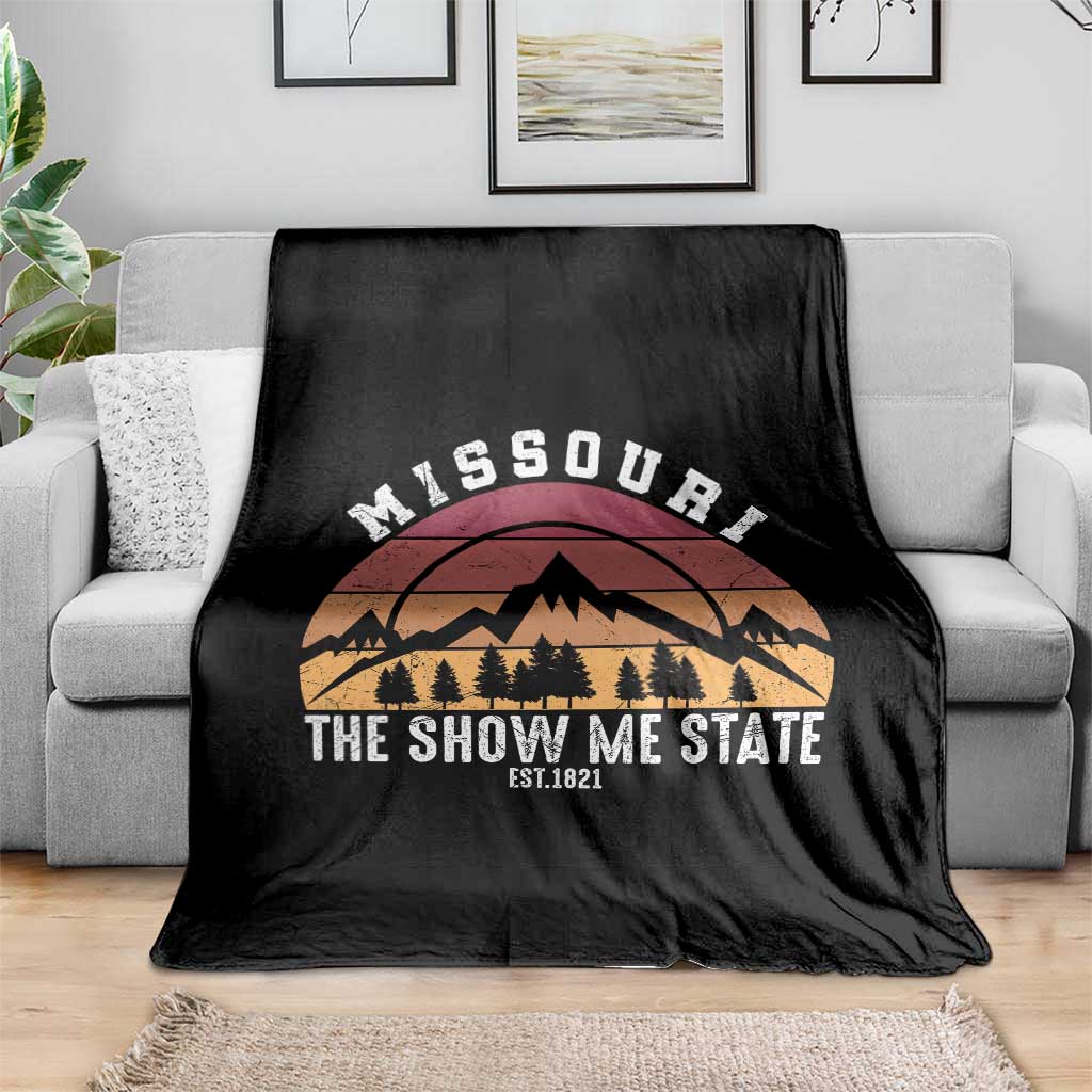 Vintage Missouri Travel Throw Blanket The Show Me State Pride TS12 Print Your Wear