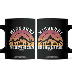 Vintage Missouri Travel Coffee Mug The Show Me State Pride TS12 Black Print Your Wear