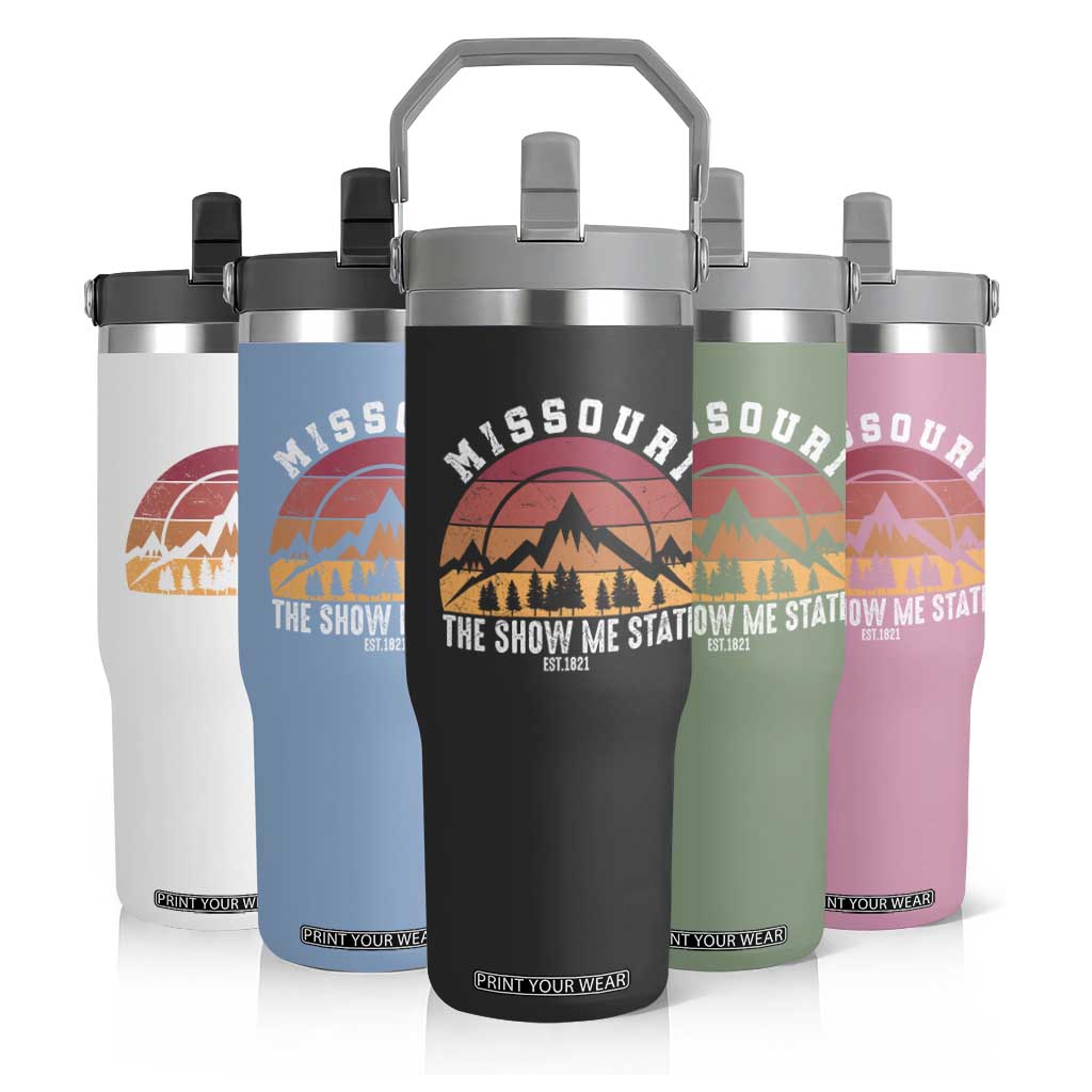 Vintage Missouri Travel Flip Straw Tumbler The Show Me State Pride TS12 Print Your Wear