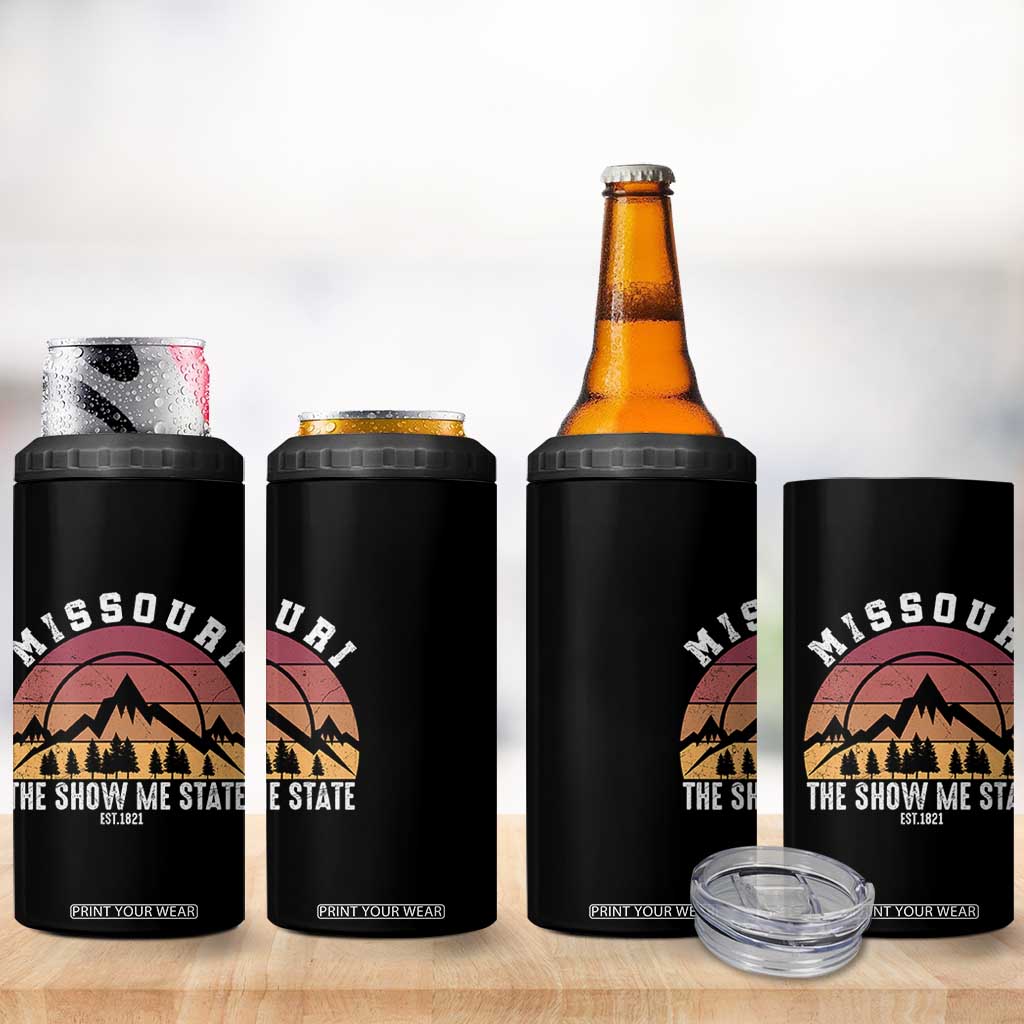 Vintage Missouri Travel 4 in 1 Can Cooler Tumbler The Show Me State Pride TS12 Print Your Wear