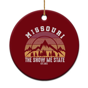 Vintage Missouri Travel Ceramic Ornament The Show Me State Pride TS12 1pc Red Print Your Wear