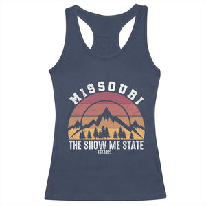 Vintage Missouri Travel Racerback Tank Top The Show Me State Pride TS12 Navy Print Your Wear