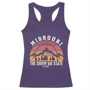 Vintage Missouri Travel Racerback Tank Top The Show Me State Pride TS12 Purple Print Your Wear