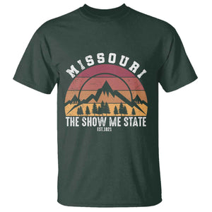 Vintage Missouri Travel T Shirt The Show Me State Pride TS12 Dark Forest Green Print Your Wear