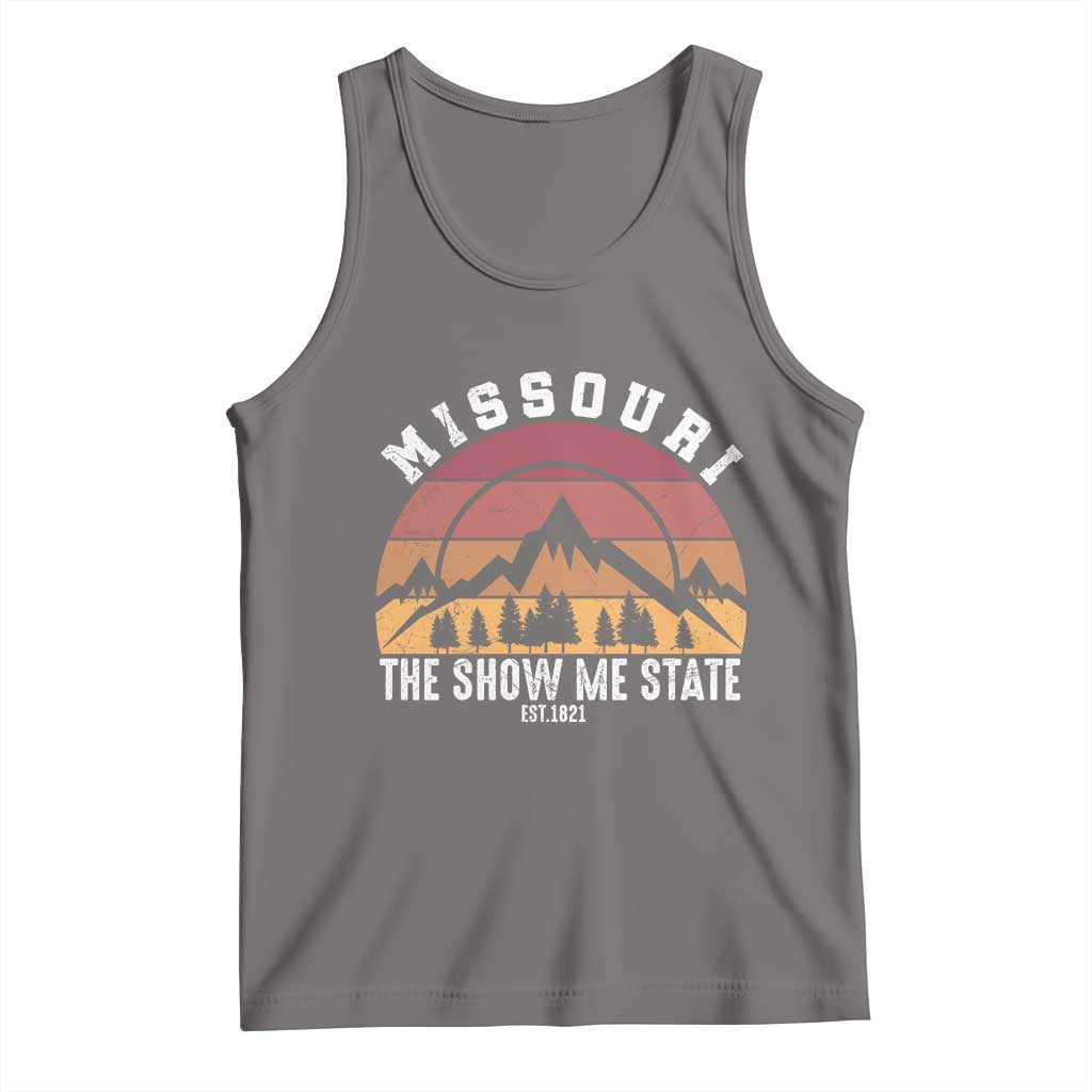 Vintage Missouri Travel Tank Top The Show Me State Pride TS12 Deep Heather Print Your Wear