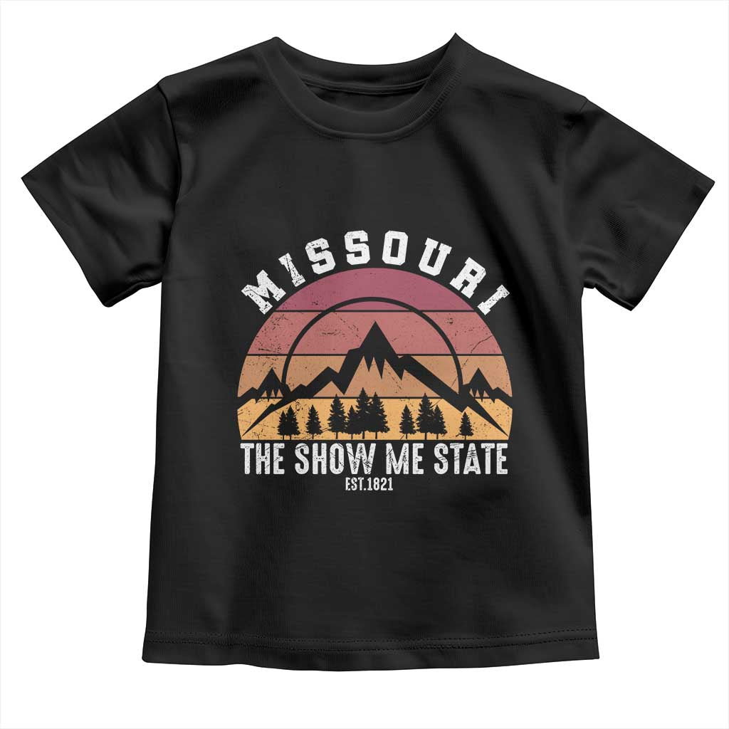 Vintage Missouri Travel Toddler T Shirt The Show Me State Pride TS12 Black Print Your Wear