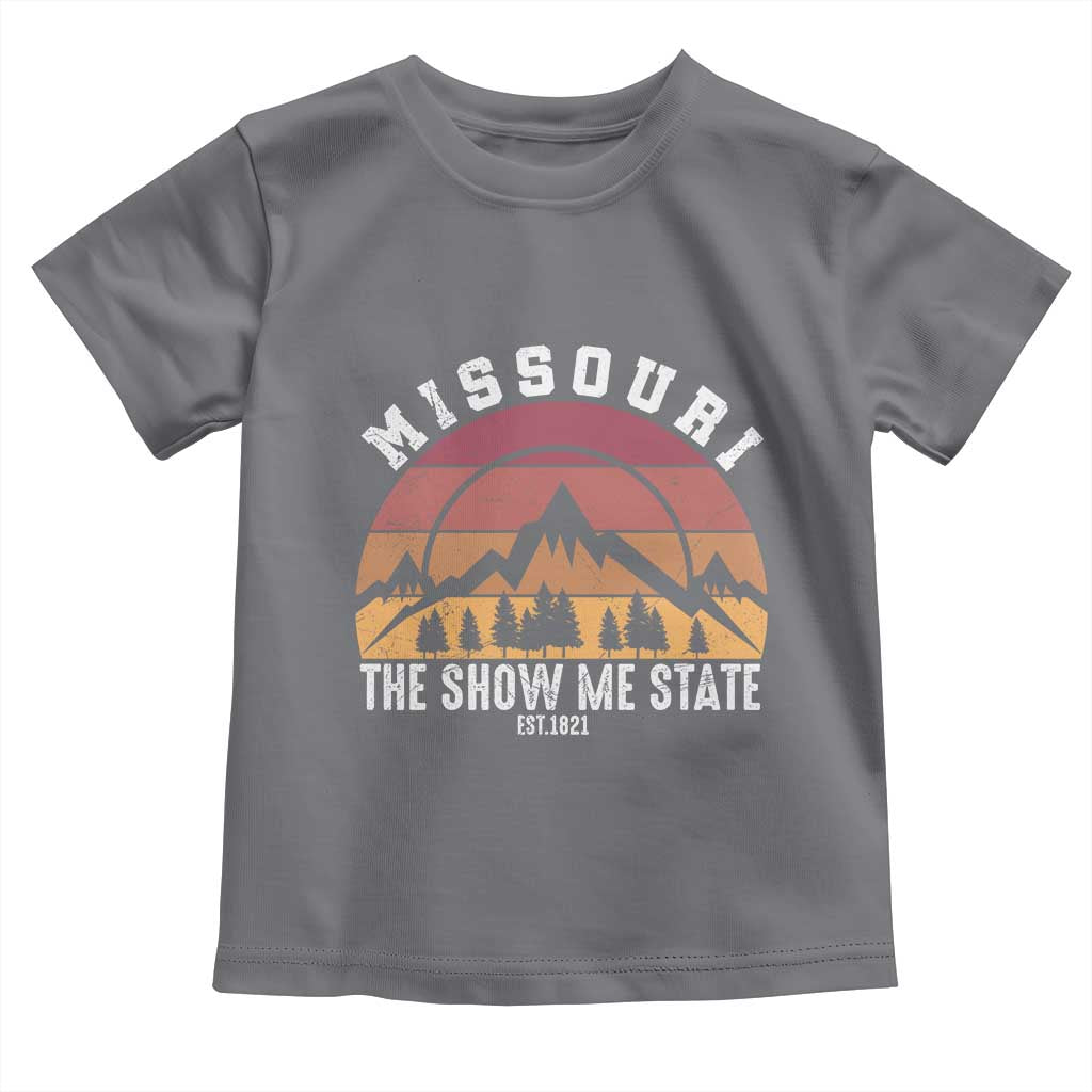 Vintage Missouri Travel Toddler T Shirt The Show Me State Pride TS12 Charcoal Print Your Wear