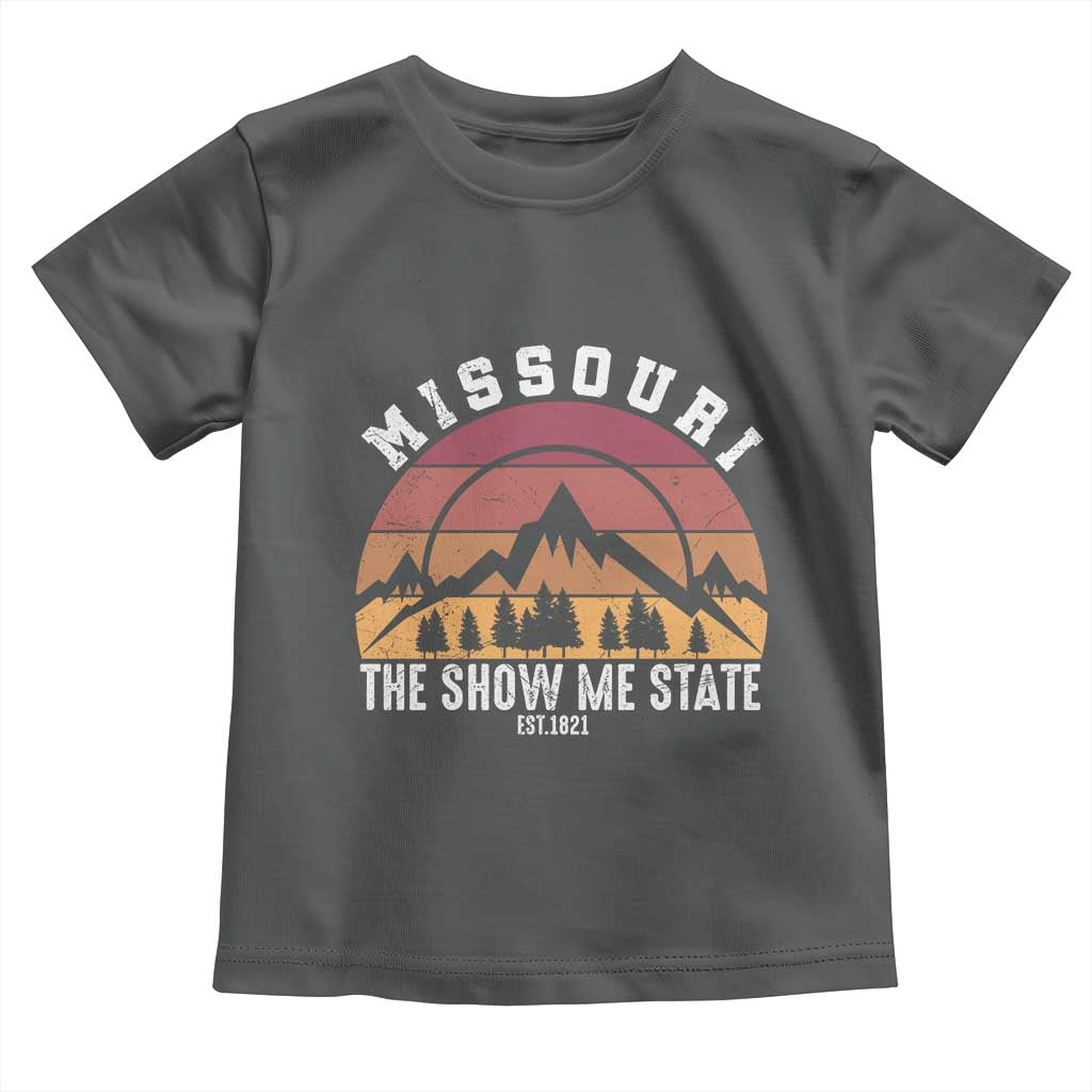 Vintage Missouri Travel Toddler T Shirt The Show Me State Pride TS12 Dark Heather Print Your Wear
