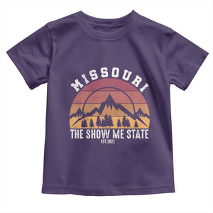 Vintage Missouri Travel Toddler T Shirt The Show Me State Pride TS12 Purple Print Your Wear