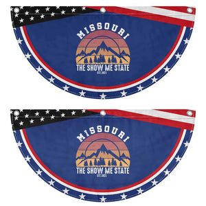 Vintage Missouri Travel Patriotic Fan Flag The Show Me State Pride