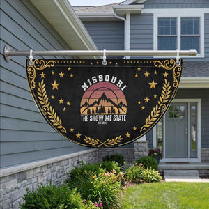 Vintage Missouri Travel Patriotic Fan Flag The Show Me State Pride