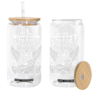 Feel The Freedom Route Highway 66 Glass Can 100th Anniversary Biker Road Trip Graphic TS12 Print Your Wear