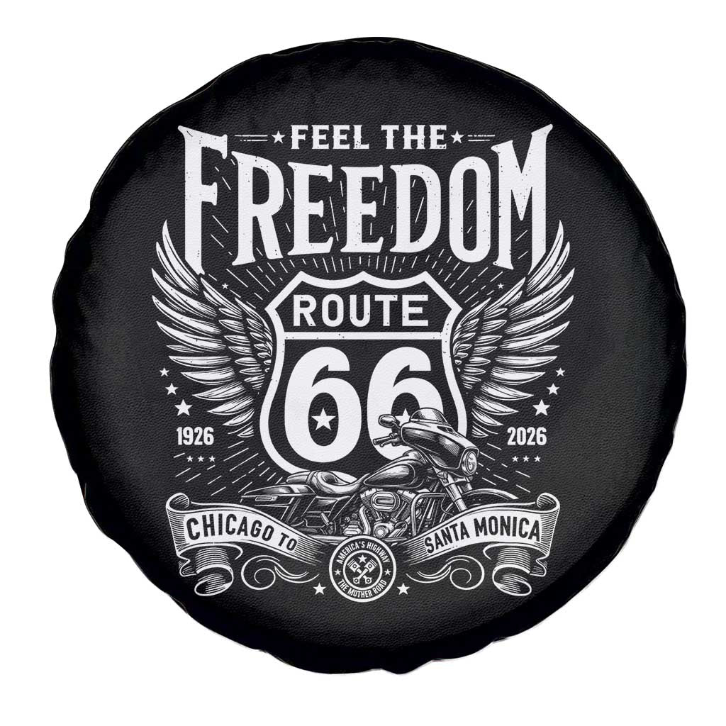 Feel The Freedom Route Highway 66 Spare Tire Cover 100th Anniversary Biker Road Trip Graphic TS12 Print Your Wear